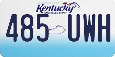 KY license plate 485UWH