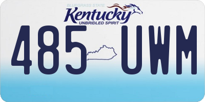 KY license plate 485UWM