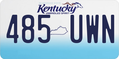 KY license plate 485UWN