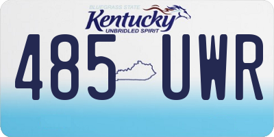 KY license plate 485UWR