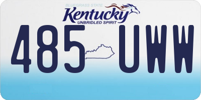 KY license plate 485UWW