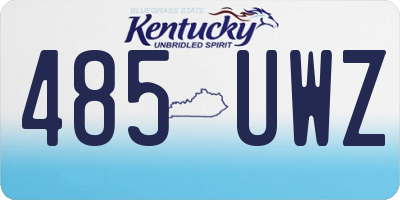 KY license plate 485UWZ