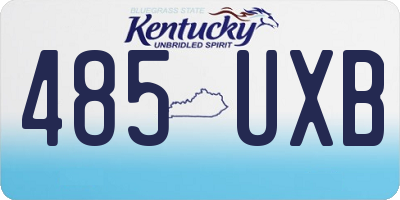 KY license plate 485UXB