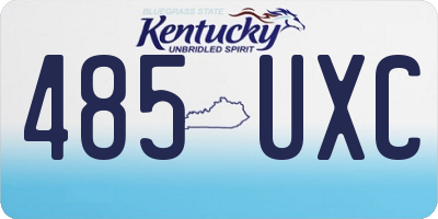 KY license plate 485UXC