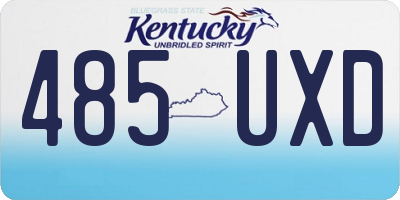 KY license plate 485UXD