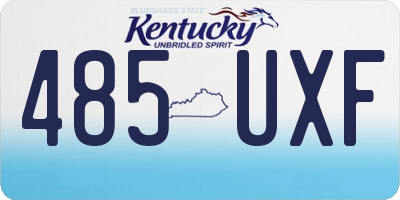 KY license plate 485UXF