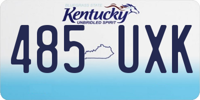 KY license plate 485UXK