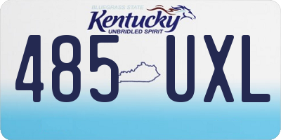 KY license plate 485UXL