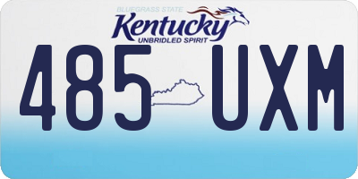 KY license plate 485UXM