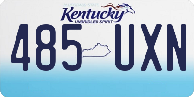 KY license plate 485UXN