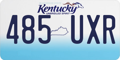 KY license plate 485UXR