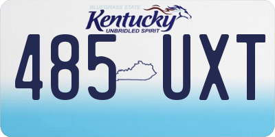 KY license plate 485UXT