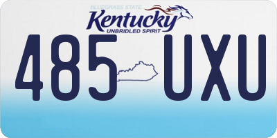 KY license plate 485UXU