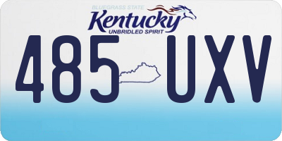 KY license plate 485UXV