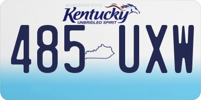 KY license plate 485UXW