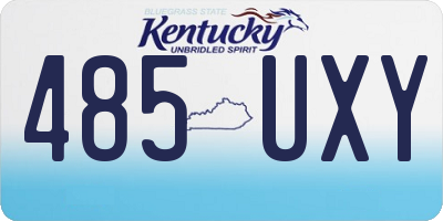 KY license plate 485UXY