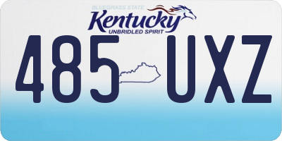 KY license plate 485UXZ
