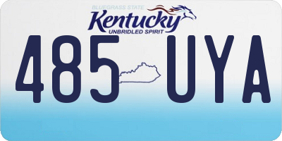 KY license plate 485UYA