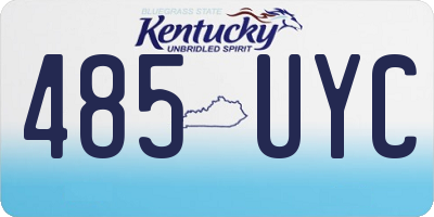 KY license plate 485UYC