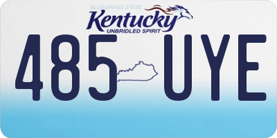 KY license plate 485UYE