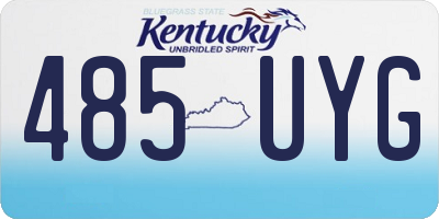 KY license plate 485UYG