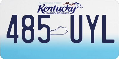 KY license plate 485UYL
