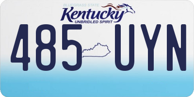 KY license plate 485UYN