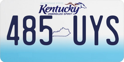 KY license plate 485UYS