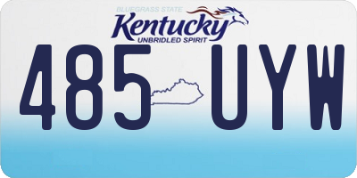 KY license plate 485UYW