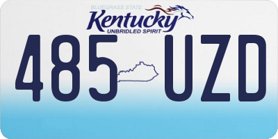 KY license plate 485UZD