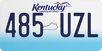 KY license plate 485UZL