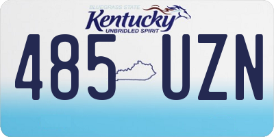 KY license plate 485UZN