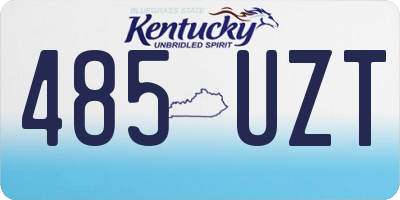 KY license plate 485UZT