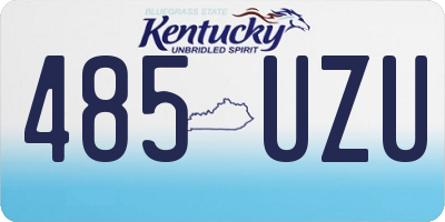 KY license plate 485UZU