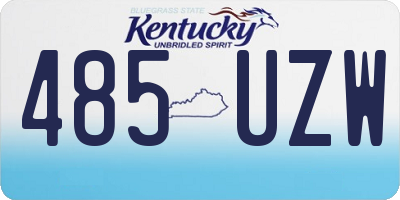 KY license plate 485UZW