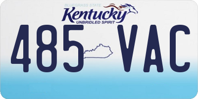 KY license plate 485VAC