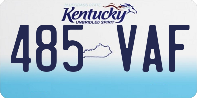 KY license plate 485VAF