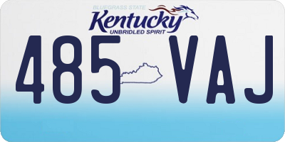 KY license plate 485VAJ