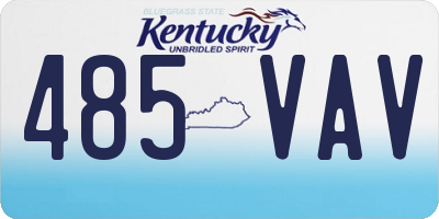 KY license plate 485VAV