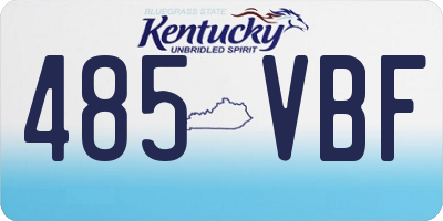 KY license plate 485VBF