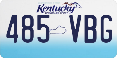 KY license plate 485VBG