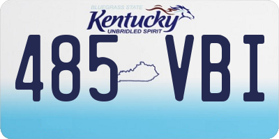 KY license plate 485VBI