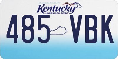 KY license plate 485VBK