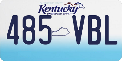 KY license plate 485VBL