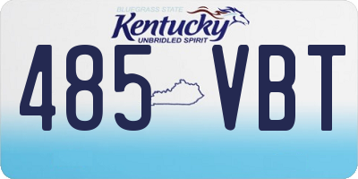 KY license plate 485VBT