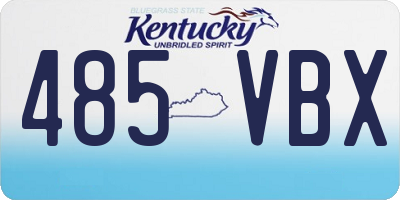 KY license plate 485VBX