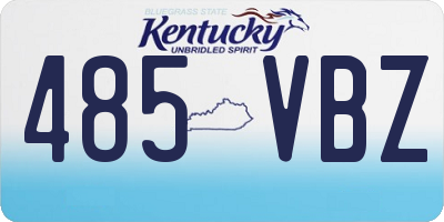 KY license plate 485VBZ