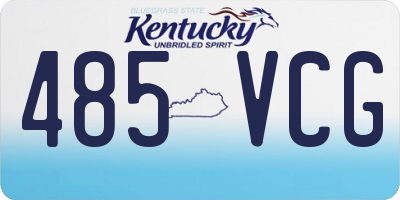 KY license plate 485VCG