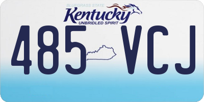 KY license plate 485VCJ