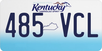 KY license plate 485VCL